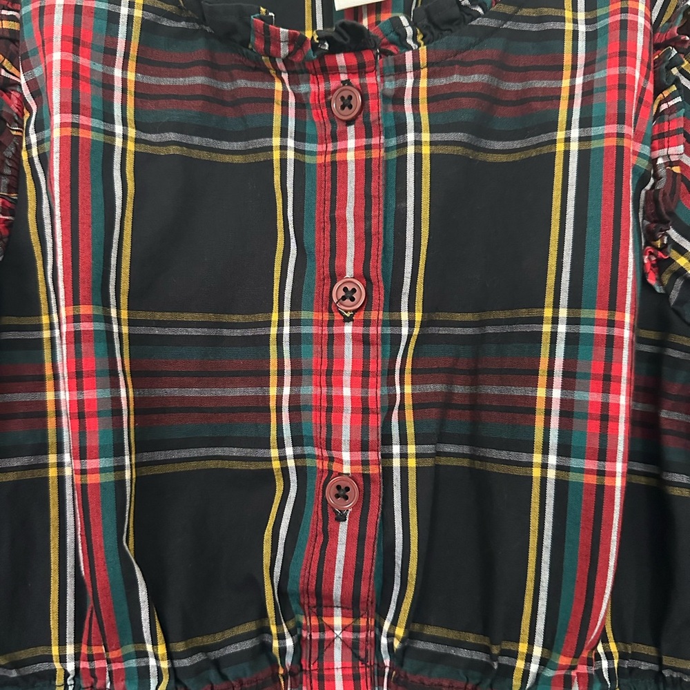 J. Crew Plaid Set Women's Kids Plaid Dress and Women's Top Matching - Picture 8 of 12